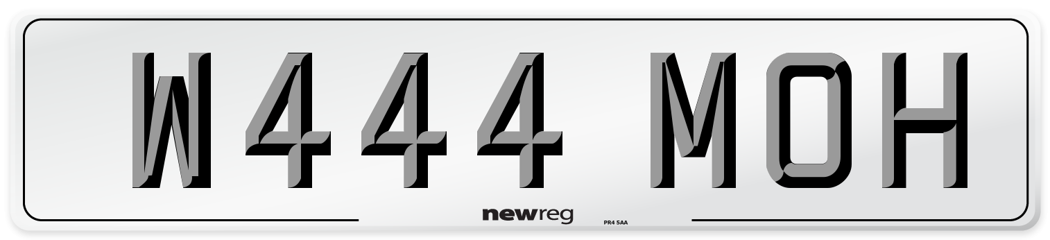 W444 MOH Number Plate from New Reg